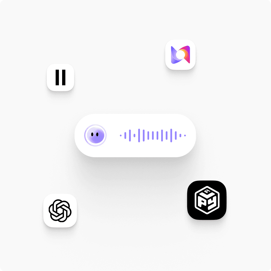Lyro handling a live voice call, shown as a waveform