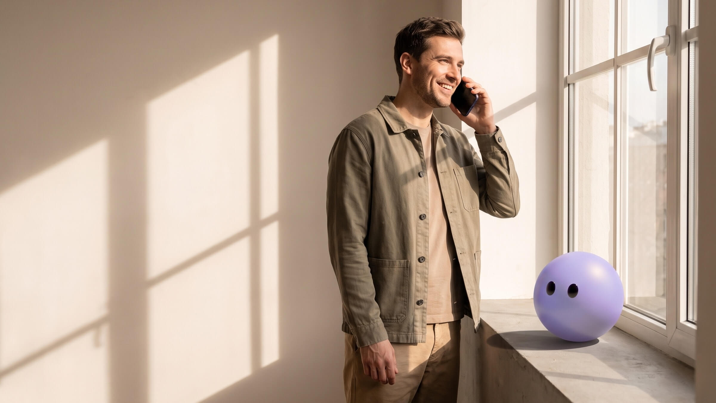 A customer messaging Lyro from a phone