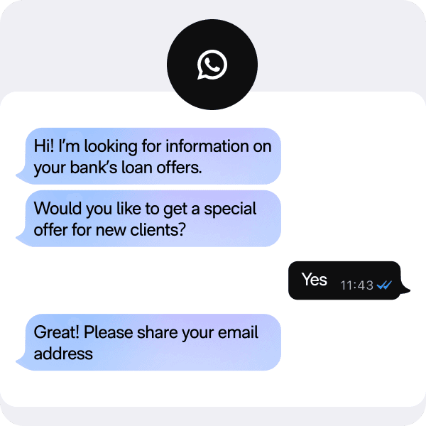 Offer instant WhatsApp support